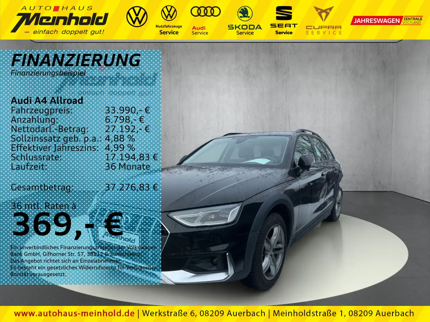 Audi A4 allroad A4 allroad quattro 45 TFSI S tronic, AHK, MMI Schwarz - 1