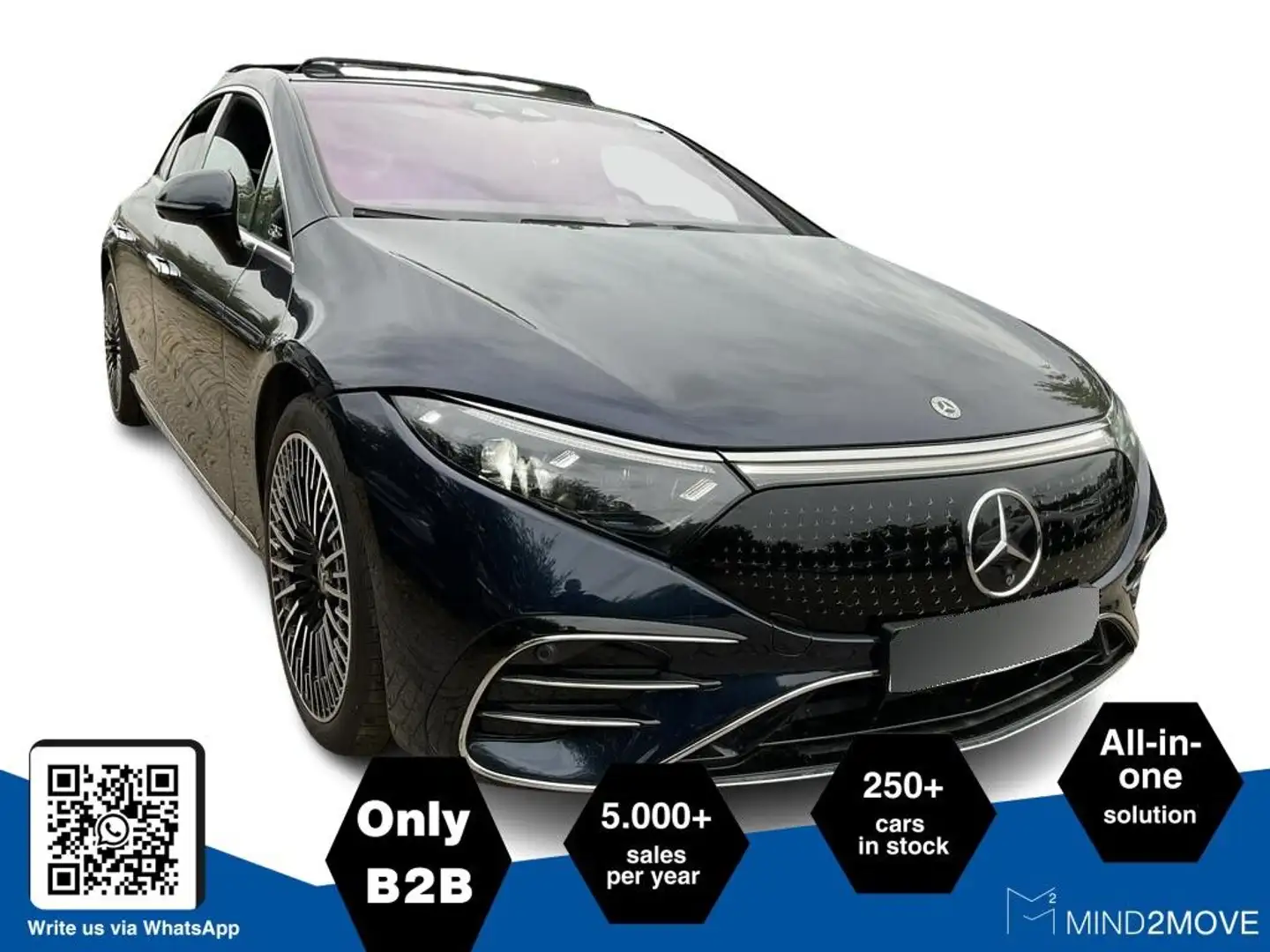 Mercedes-Benz EQS 450+ AMG Line ACTIVLENKUNG+AHK Blau - 1