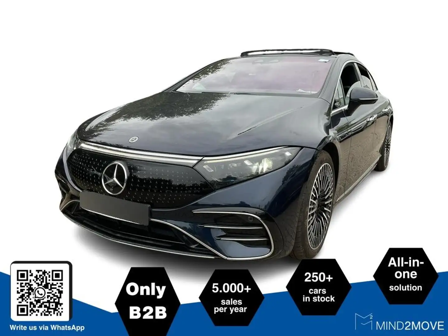Mercedes-Benz EQS 450+ AMG Line ACTIVLENKUNG+AHK Blau - 2
