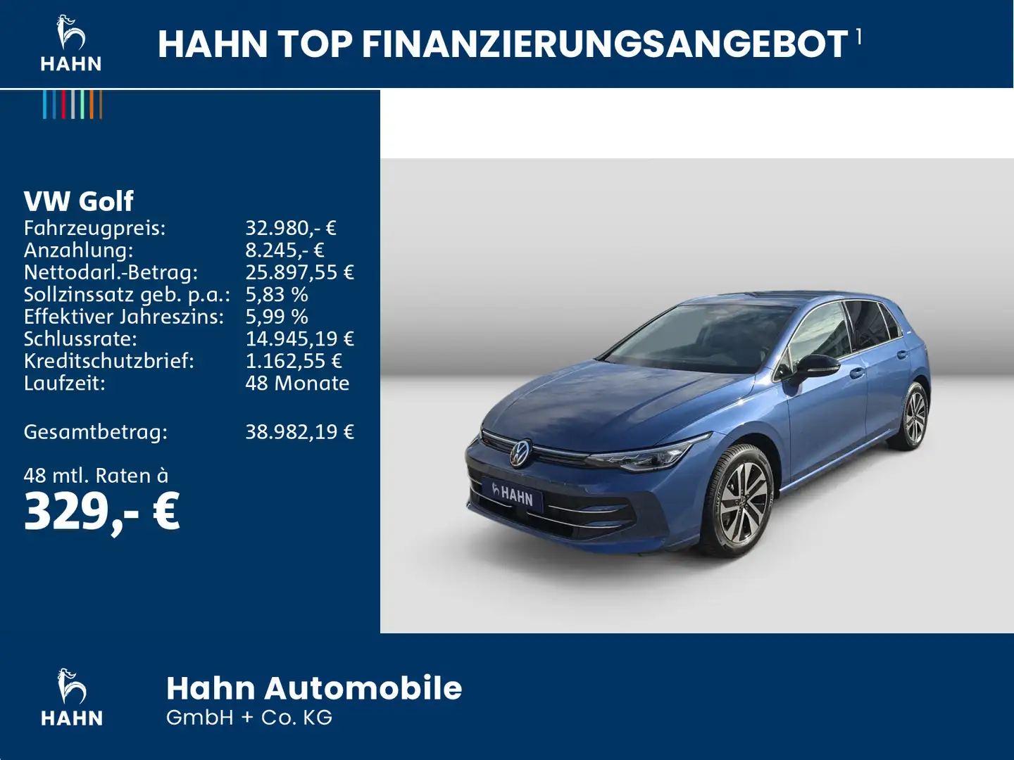 Volkswagen Golf ENERGY 1,5 l eTSI OPF 116 PS DSG Ganzjahres Blau - 2