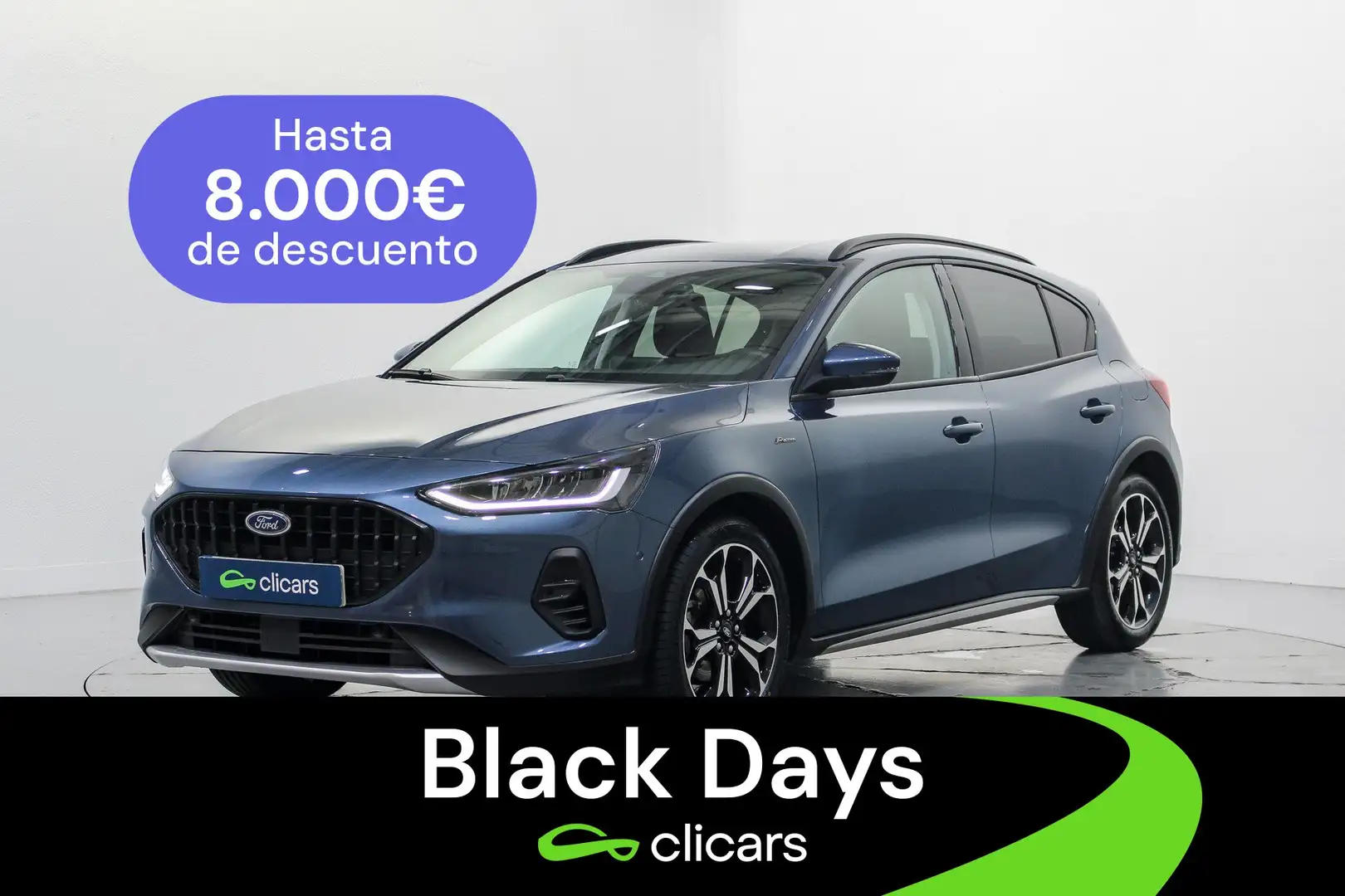 Ford Focus 1.0 Ecoboost MHEV Active 155 Bleu - 1