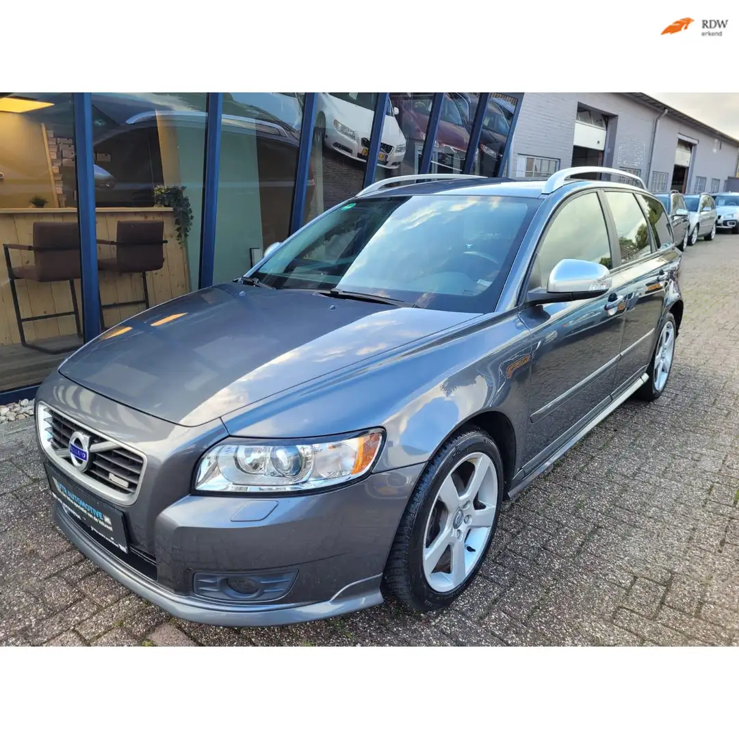 Volvo V50 2.0 R-Design Pro Edition NAVI / LEER / TREKHAAK Gris - 1
