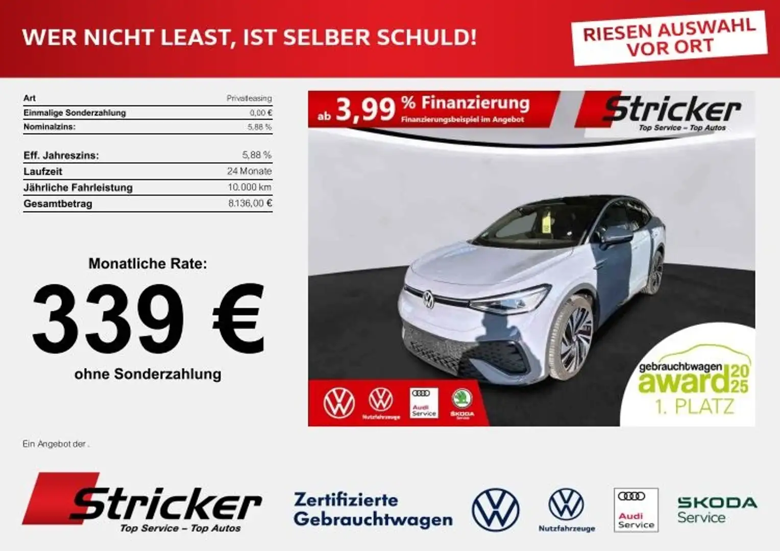 Volkswagen ID.5 Pro Performance 150/77 339,-ohne Anzahlung Top-Sp Grau - 2