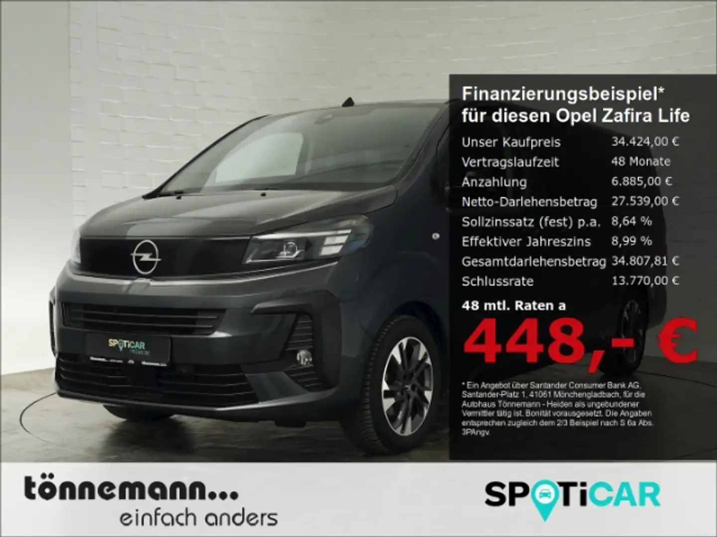 Opel Zafira Life FACELIFT EDITION XL CDTI AT 9-SITZER+NAVI+SITZHEIZ Gris - 1