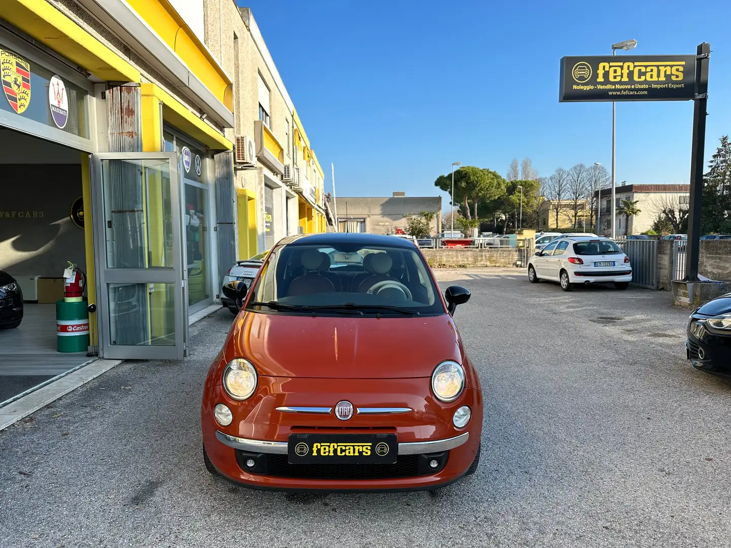 Fiat 500 1.2 BENZINA LOUNGE Arancione - 1