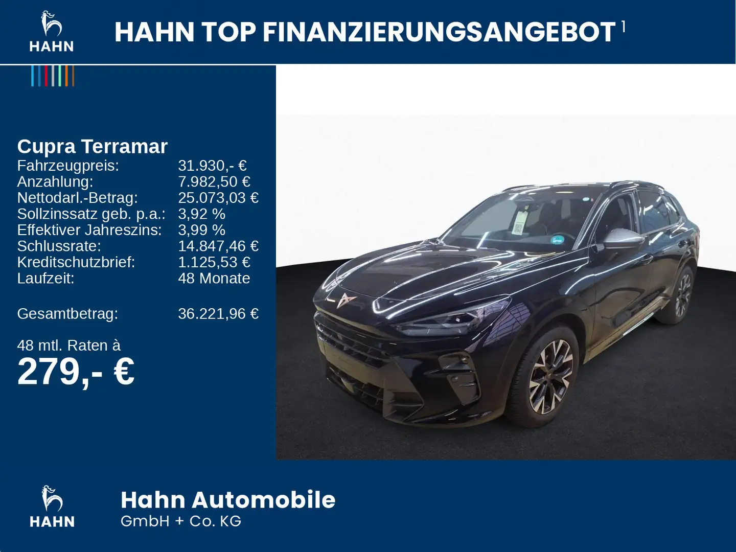 CUPRA Terramar 1.5eTSI DSG 360° ACC HuD LED Navi SHZ Schwarz - 2