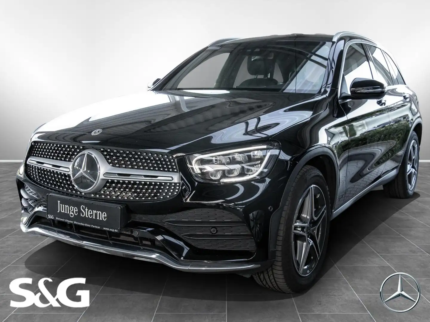 Mercedes-Benz GLC 200 4M AMG MBUX+LED+19+neuer Motor Zwart - 1