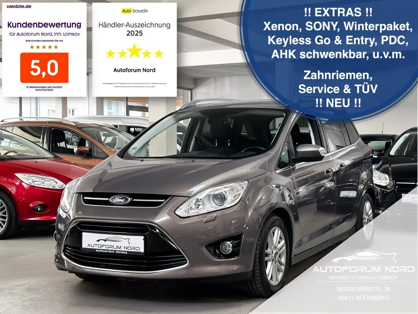 Ford Grand C-Max Titanium *NEU ZAHNRIEMEN+SERVICE* Braun - 1