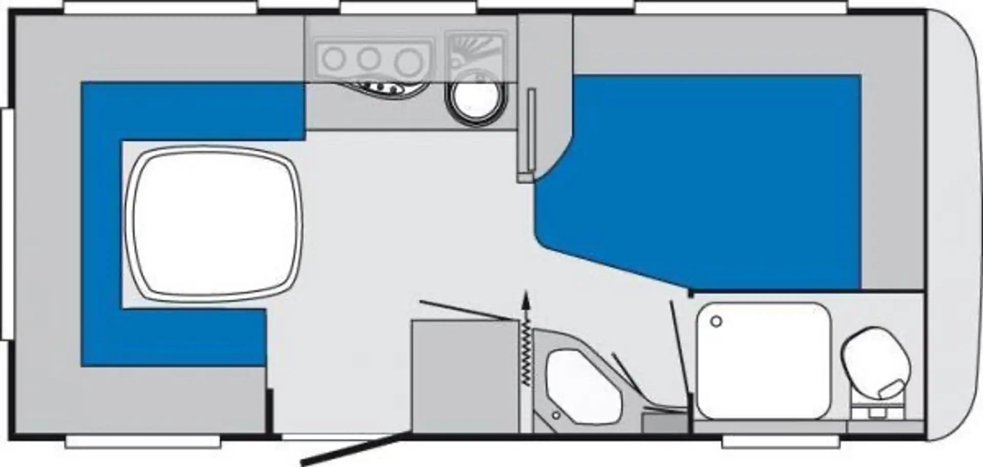 Caravans-Wohnm Knaus Südwind 450 FU Blanc - 2