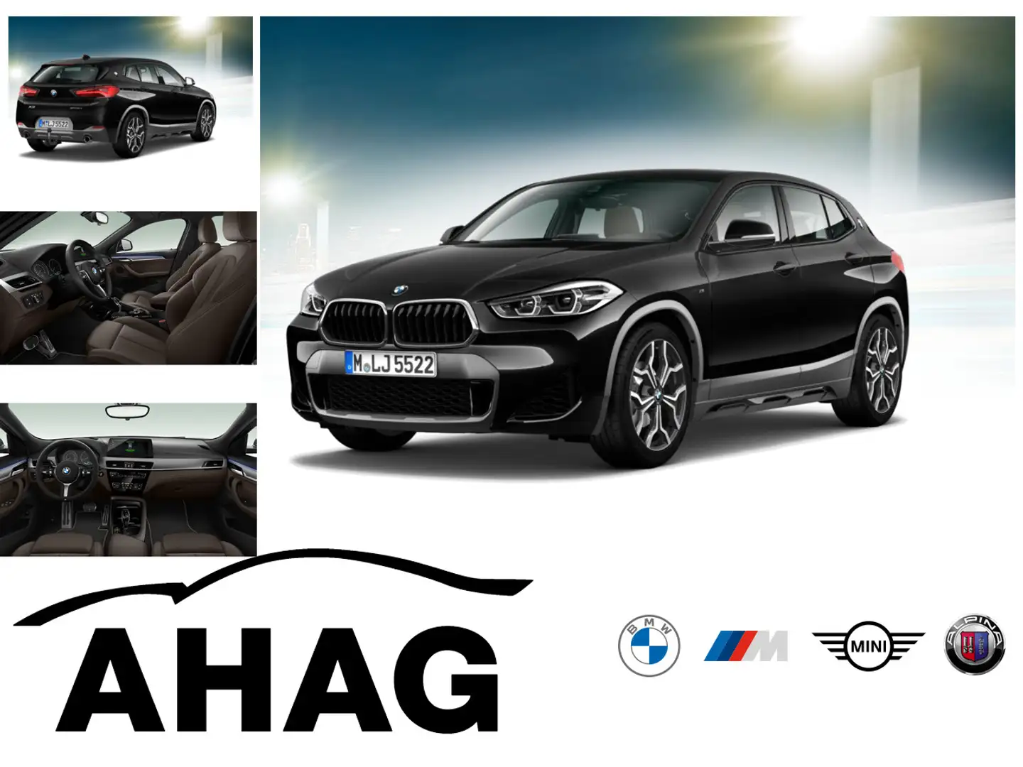 BMW X2 sDrive18d Aut. Klimaaut. Head-Up Sportsitze Noir - 1