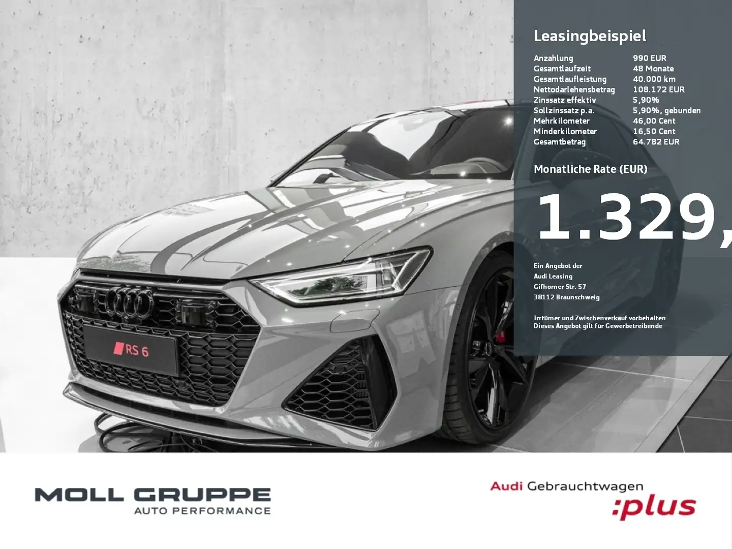 Audi RS6 RS 6 Avant 441(600)  tiptronic AHK NAVI LUFT Gris - 1