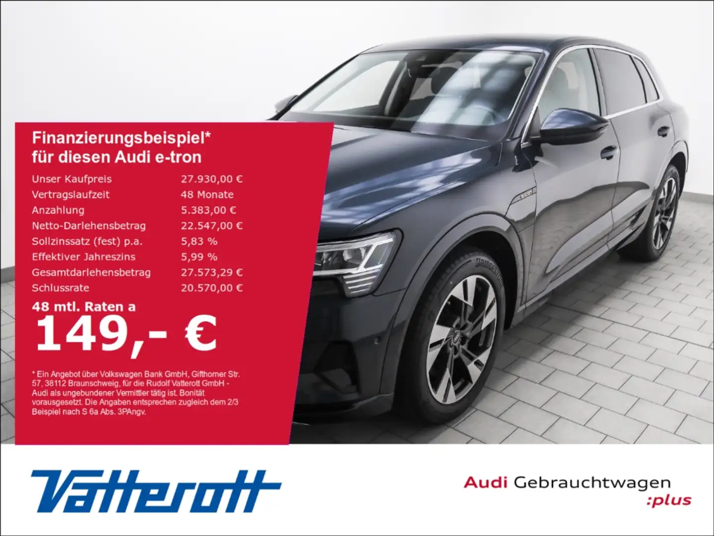 Audi e-tron 50 quattro advanced Navi Kamera ACC Grau - 1