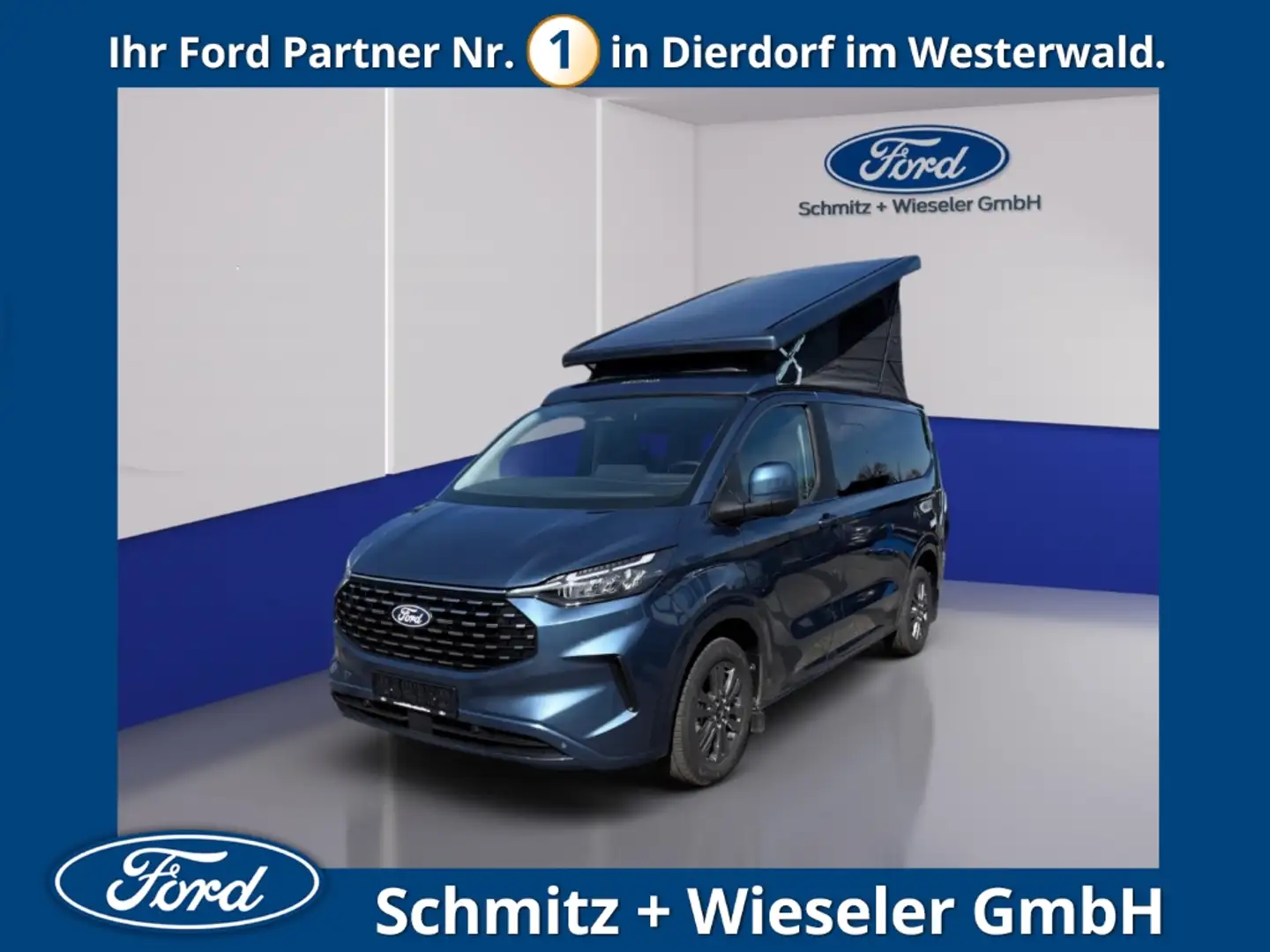 Ford Tourneo Custom Nugget Aufstelldach 170PS Markise Blau - 1