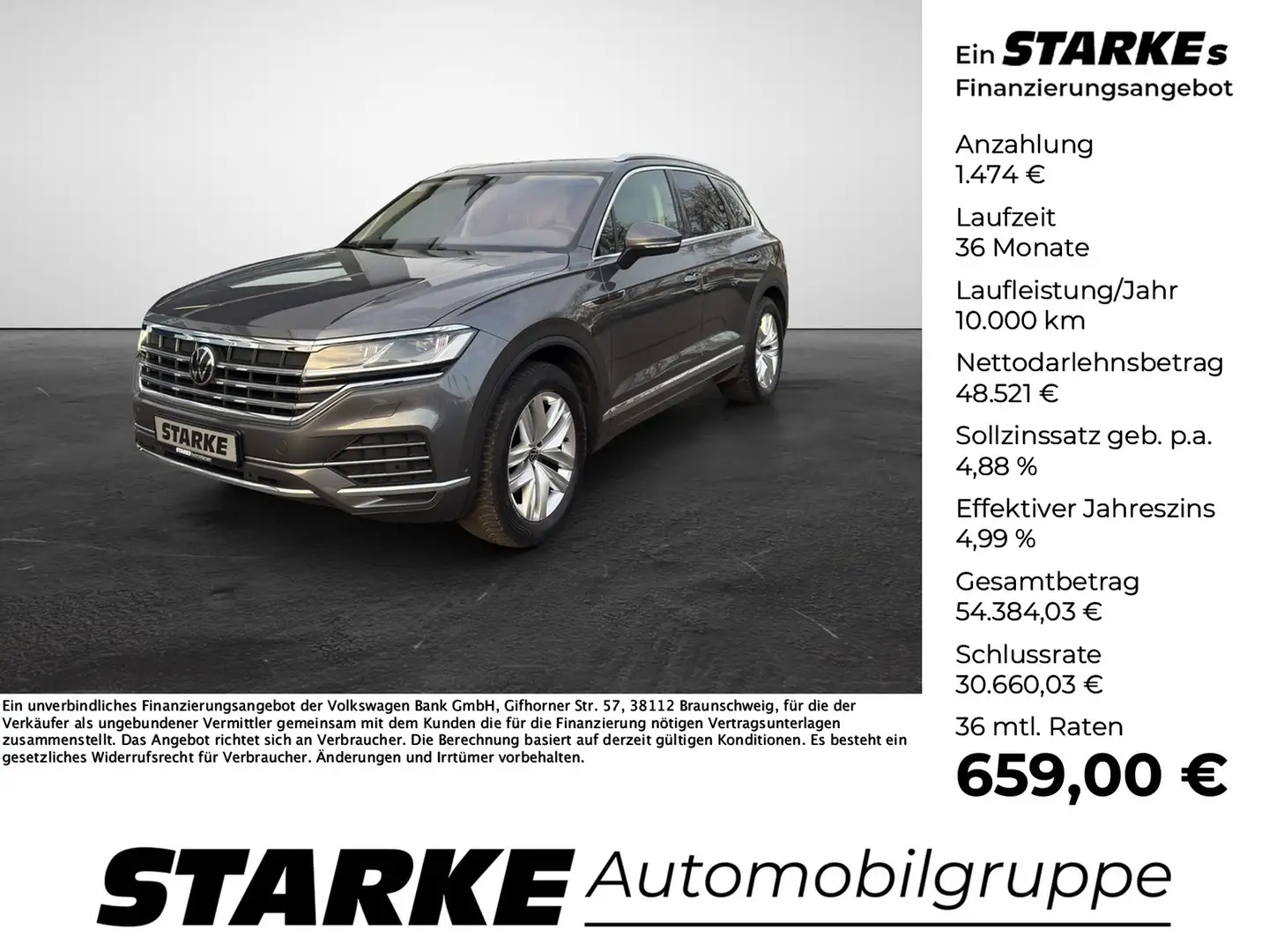 Volkswagen Touareg 3.0 TDI 4M Atmosphere Grau - 1