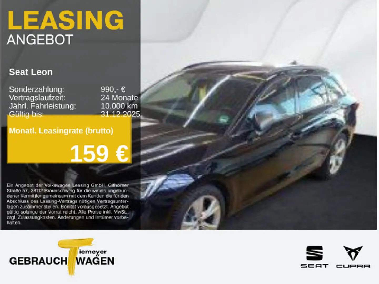 SEAT Leon Sportstourer 1.5 eTSI DSG FR MATRIX NAVI+ Schwarz - 1