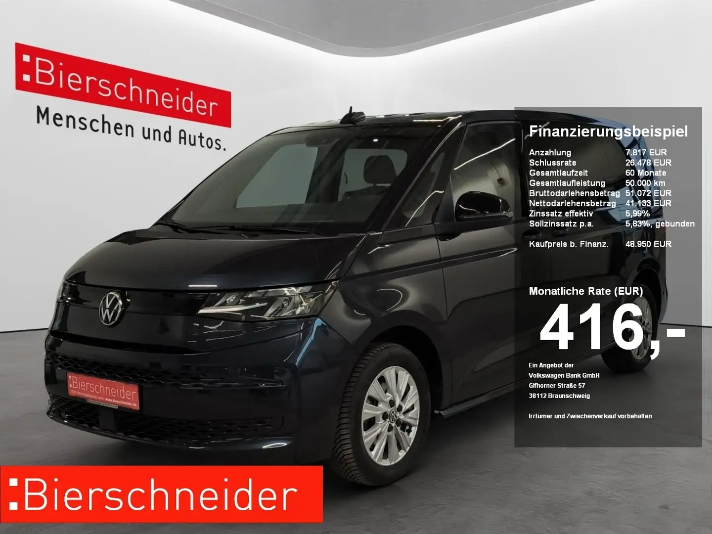 Volkswagen T7 Multivan KÜ 2.0 TDI DSG 7-S. VIS-A-VIS LED NAVI-PRO EL.TÜRE Bleu - 1