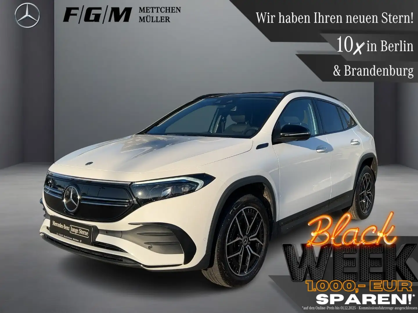 Mercedes-Benz EQA 250 AMG Line Burm|HeadUp|KeyGo|S-Dach|TWA Weiß - 1