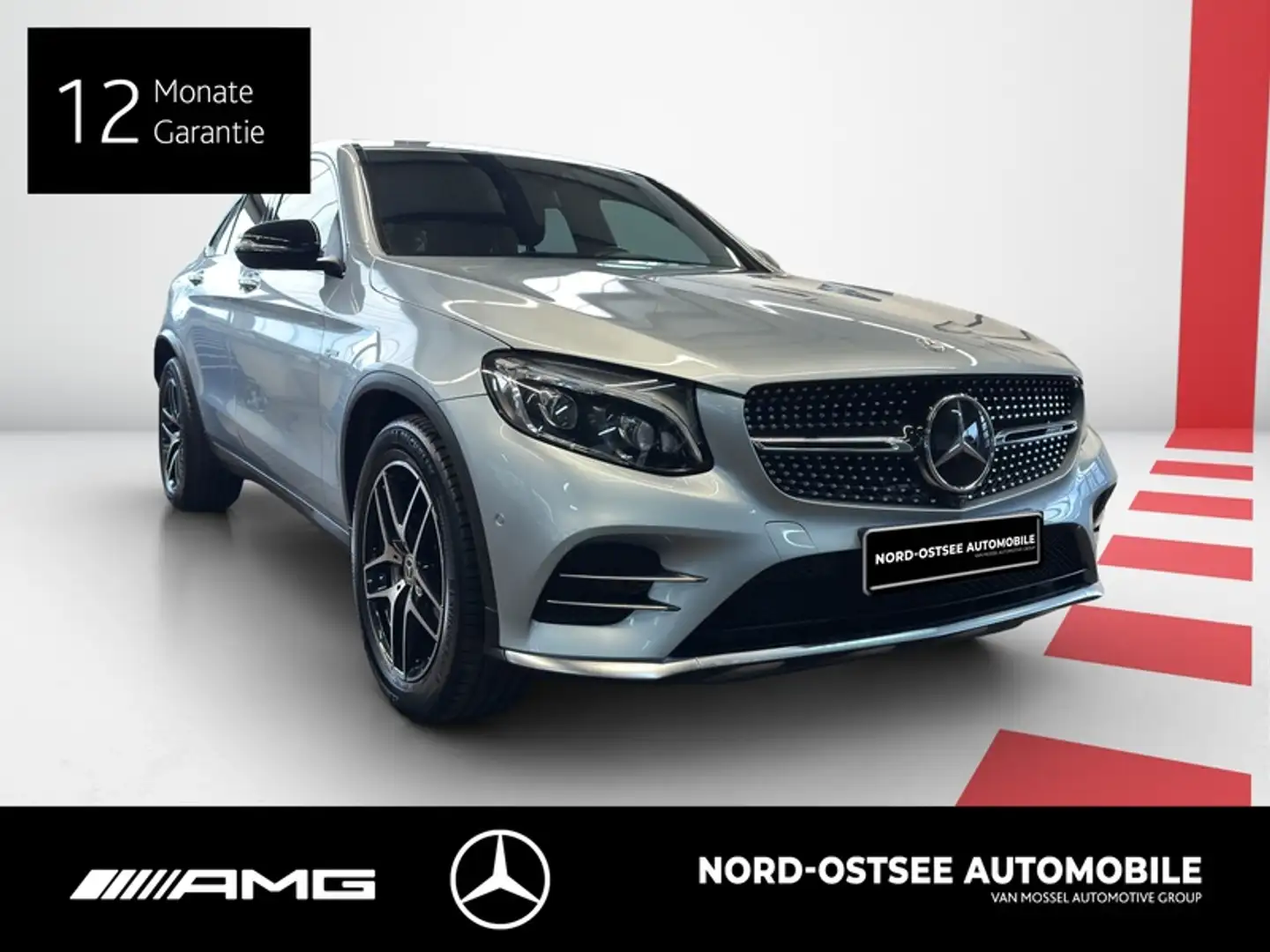 Mercedes-Benz GLC 43 AMG COUPÉ 4M AHK SHD BURMESTER 360° SPUR Argent - 2