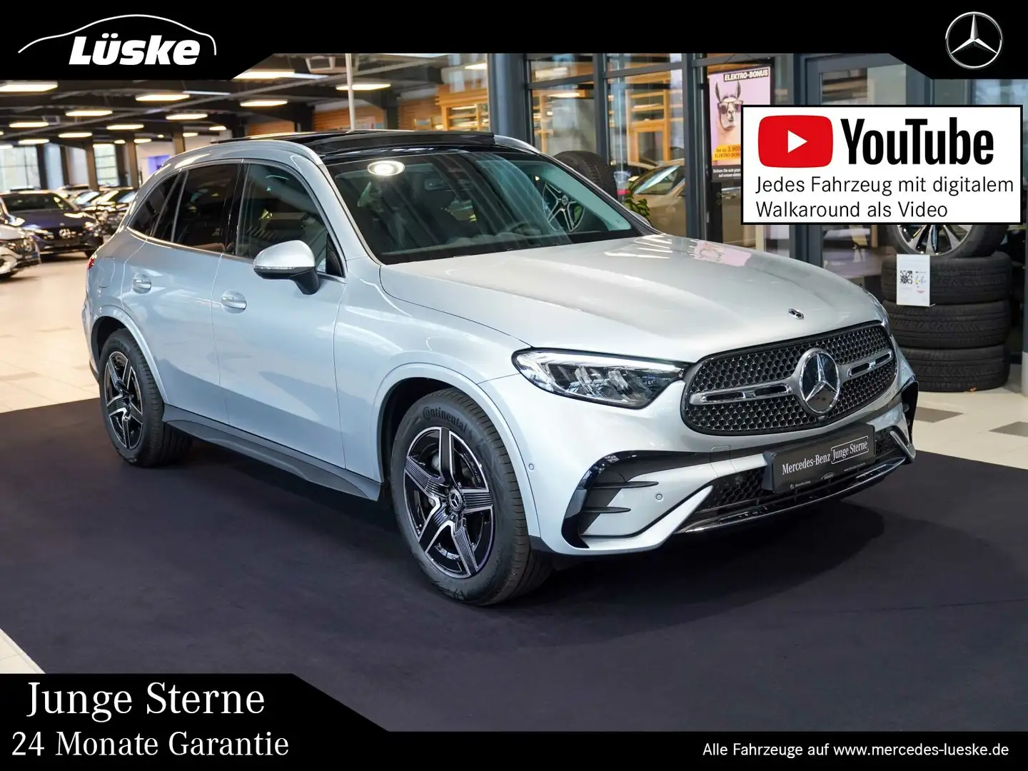 Mercedes-Benz GLC 450 GLC 450 d 4M AMG Line Leder Pano Sitzklima Memo Argento - 1