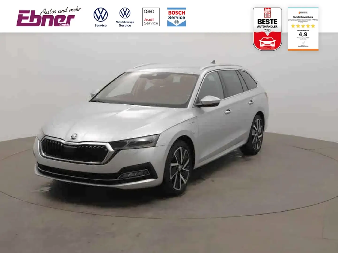 Skoda Octavia Combi STYLE PHEV DSG AHK+KAMERA+MEMORY+HEAD-UP+ACC Argent - 1