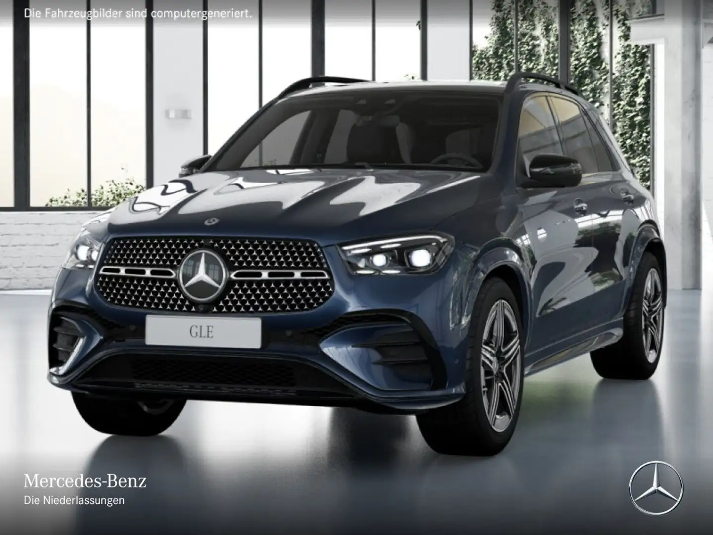 Mercedes-Benz GLE 450 d 4M AMG+NIGHT+PANO+360+AHK+MULTIBEAM+SPUR Blau - 2
