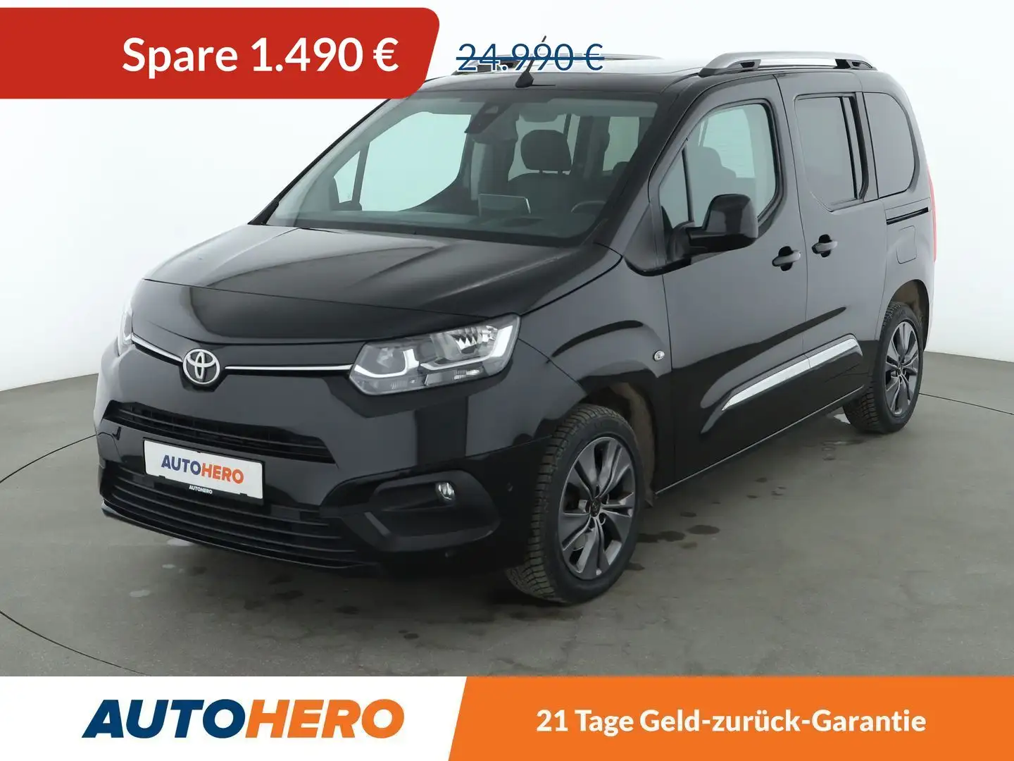 Toyota Proace City 1.5 D-4D L1 Executive Aut.*NAVI*HUD*CAM*SHZ*TEMPO* Чорний - 1