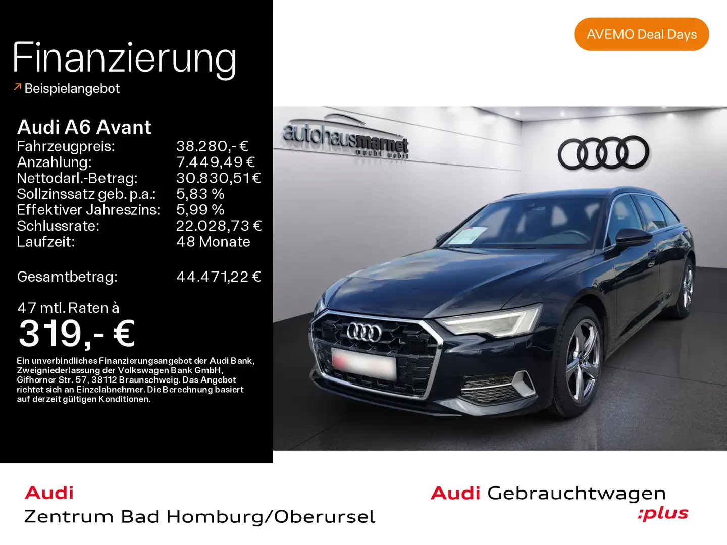 Audi A6 Sport advanced 45 TFSI quattro*Tour*Pan Blau - 1