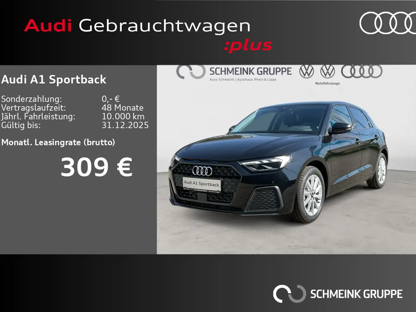 Audi A1 25 S tronic LED SHZ Kamera Carplay Schwarz - 1