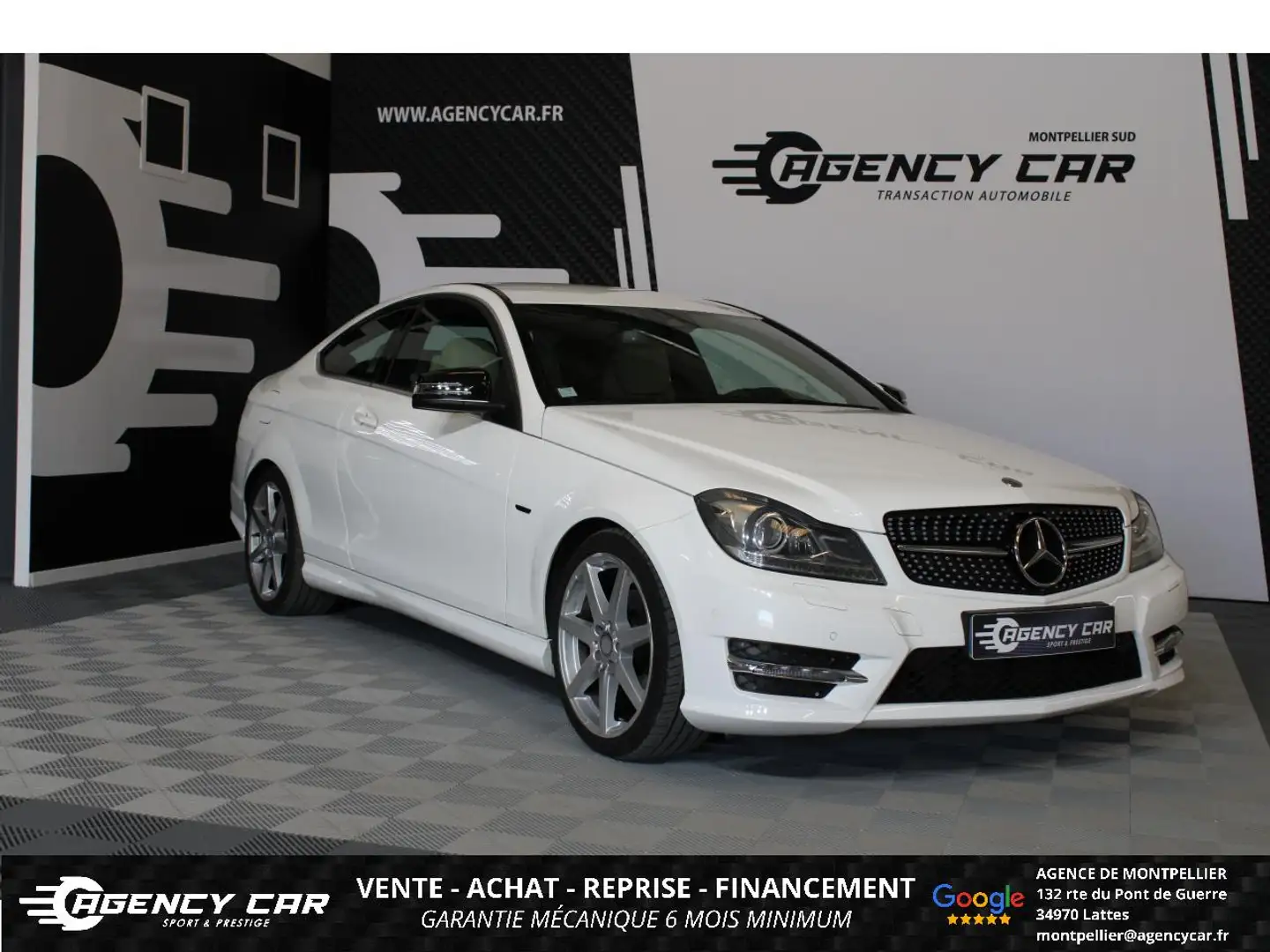 Mercedes-Benz C 180 Coupé C 180 - BVA - Essence - AMG line Bianco - 1