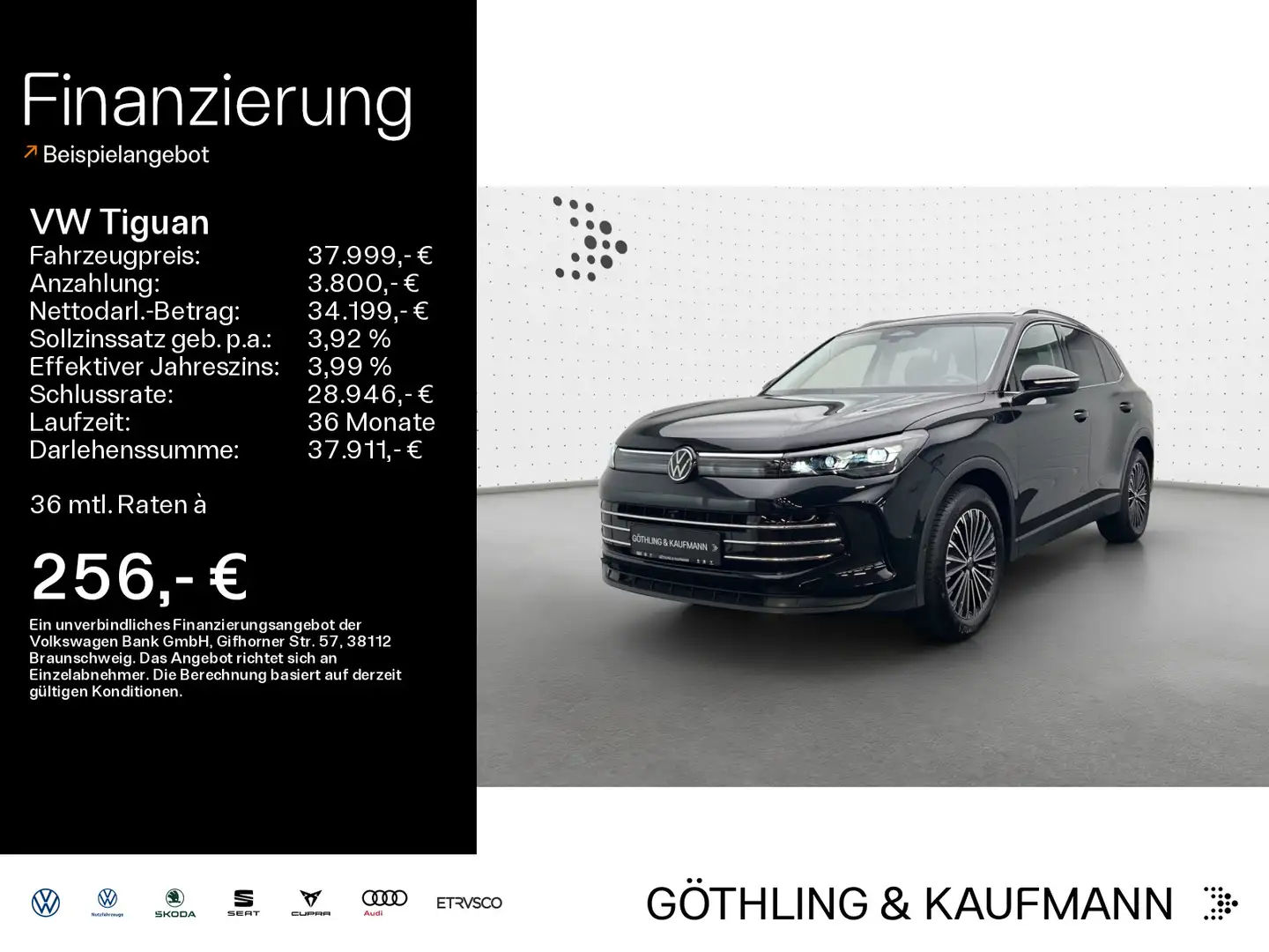 Volkswagen Tiguan 2.0 TDI DSG ELEGANCE*IQ.LIGHT*AHK*KAMERA* Noir - 1