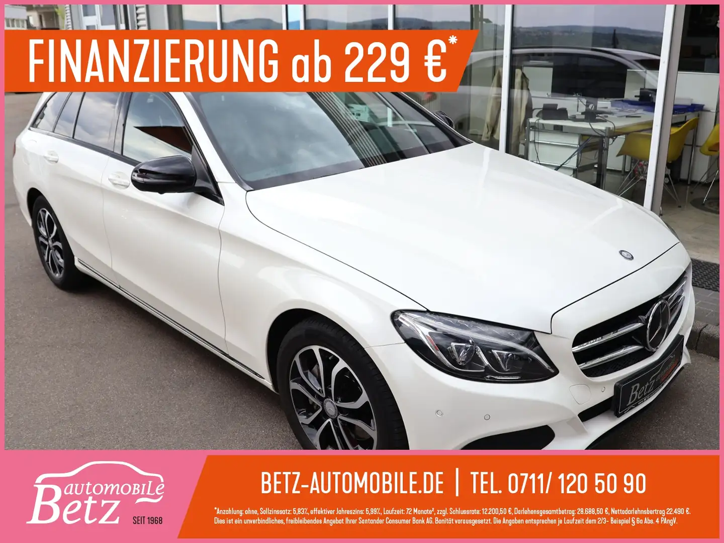 Mercedes-Benz C 250 T HUD LED 360° Distr. Night Bianco - 1