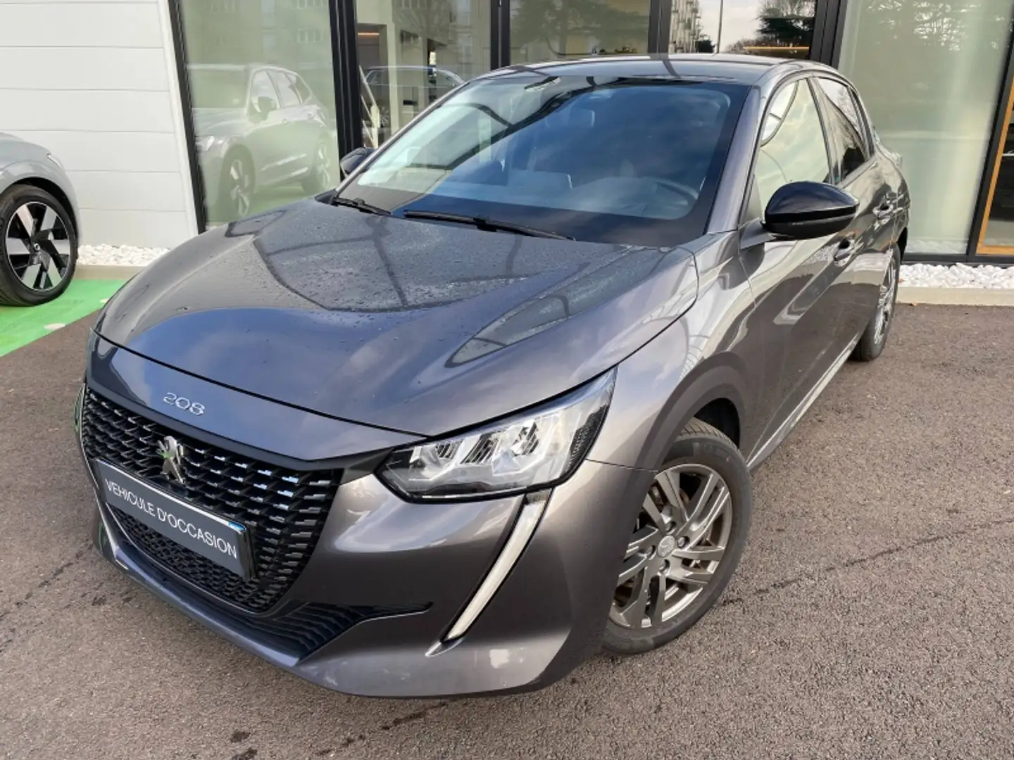 Peugeot e-208 1.2 PureTech 100ch S\u0026S Style Gris - 1