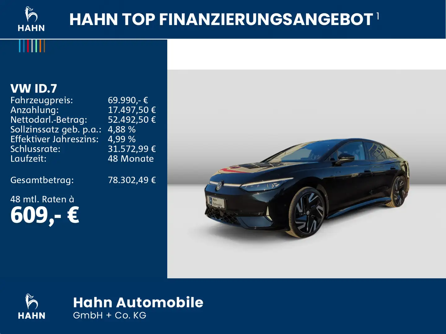 Volkswagen ID.7 GTX 250kW 86kWh 4MOTION AREA HARMAN DCC Schwarz - 2
