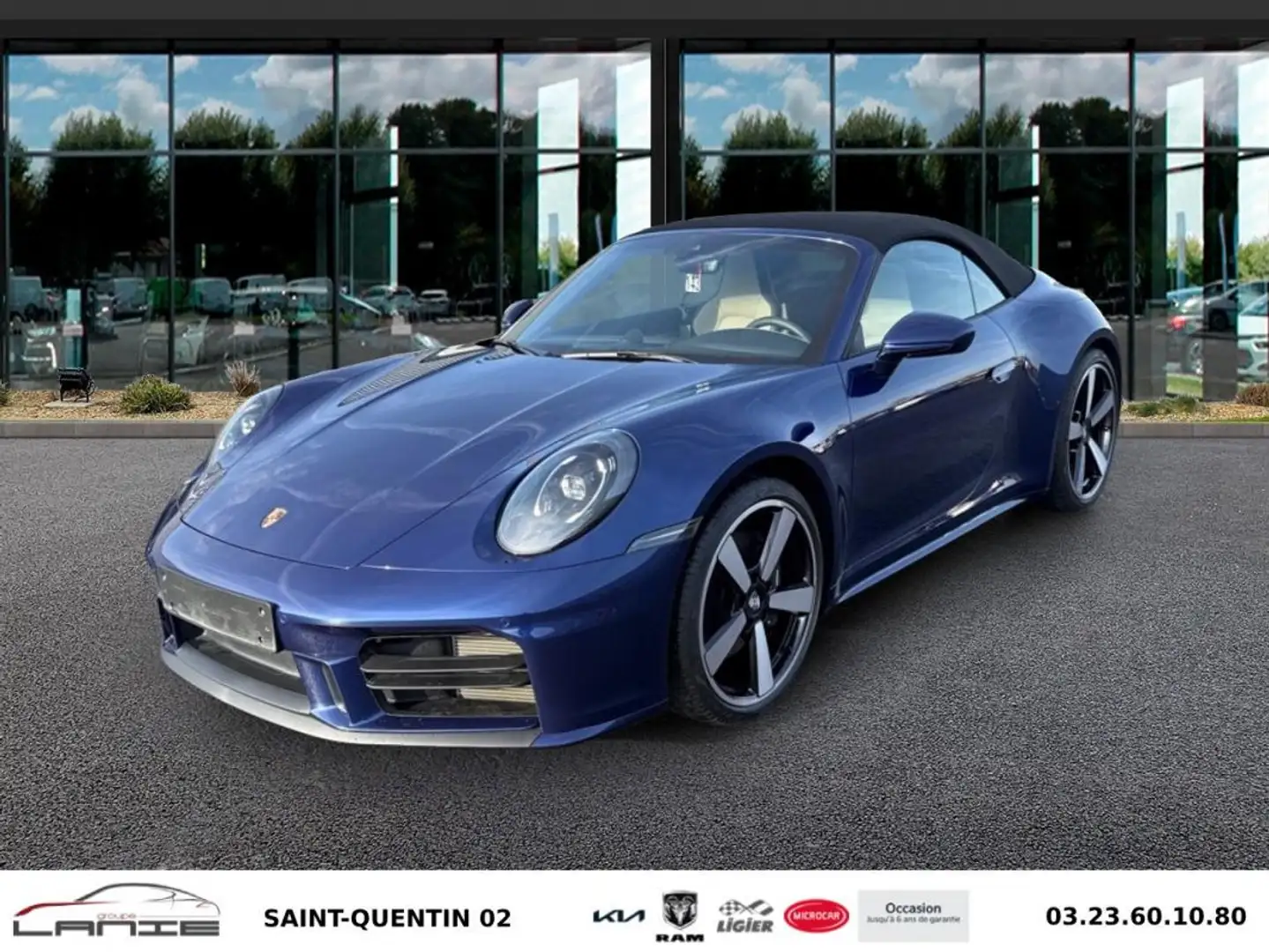 Porsche 911 CARRERA Cabriolet 992.2 - 3.0i 394 PDK Bleu - 1