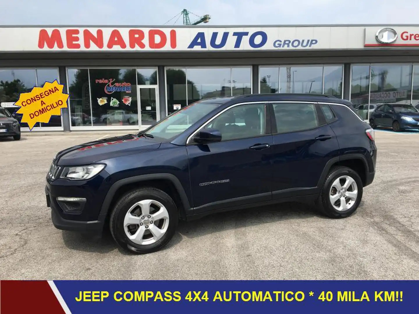 Jeep Compass 2.0 Mjt 140cv 4WD Longitude Auto NAVI + RETROCAME Blu/Azzurro - 1