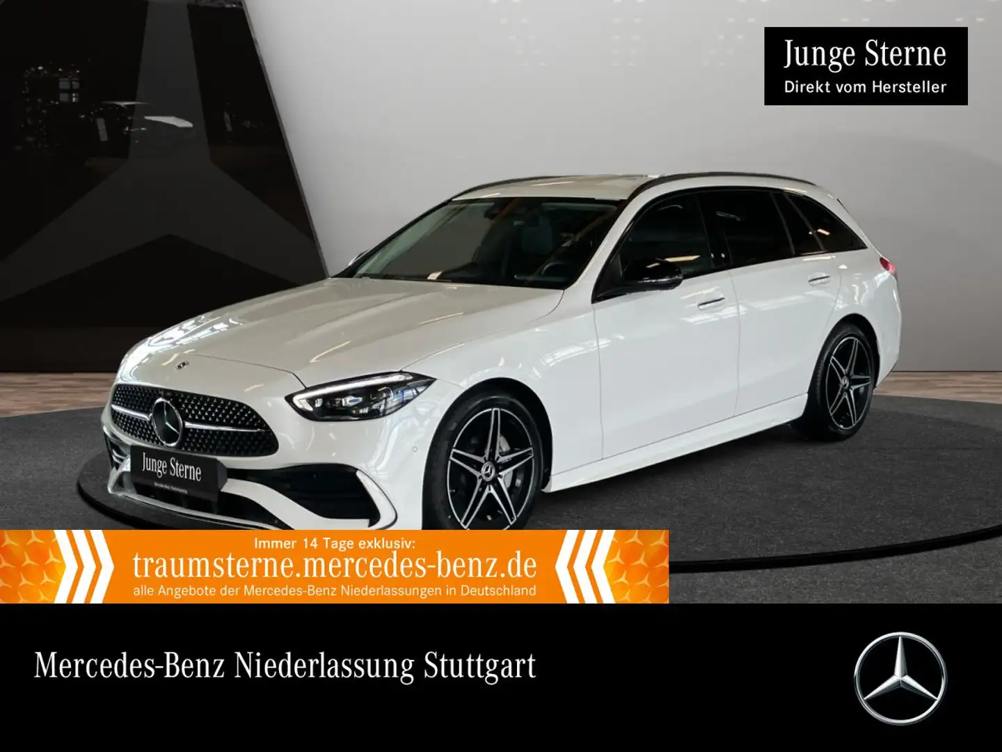 Mercedes-Benz C 180 T AMG+NIGHT+360+KEYLESS+9G Weiß - 1