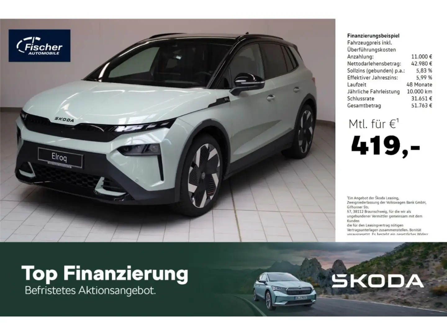 Skoda Elroq Elektro First Edition 82 kWh Groen - 1