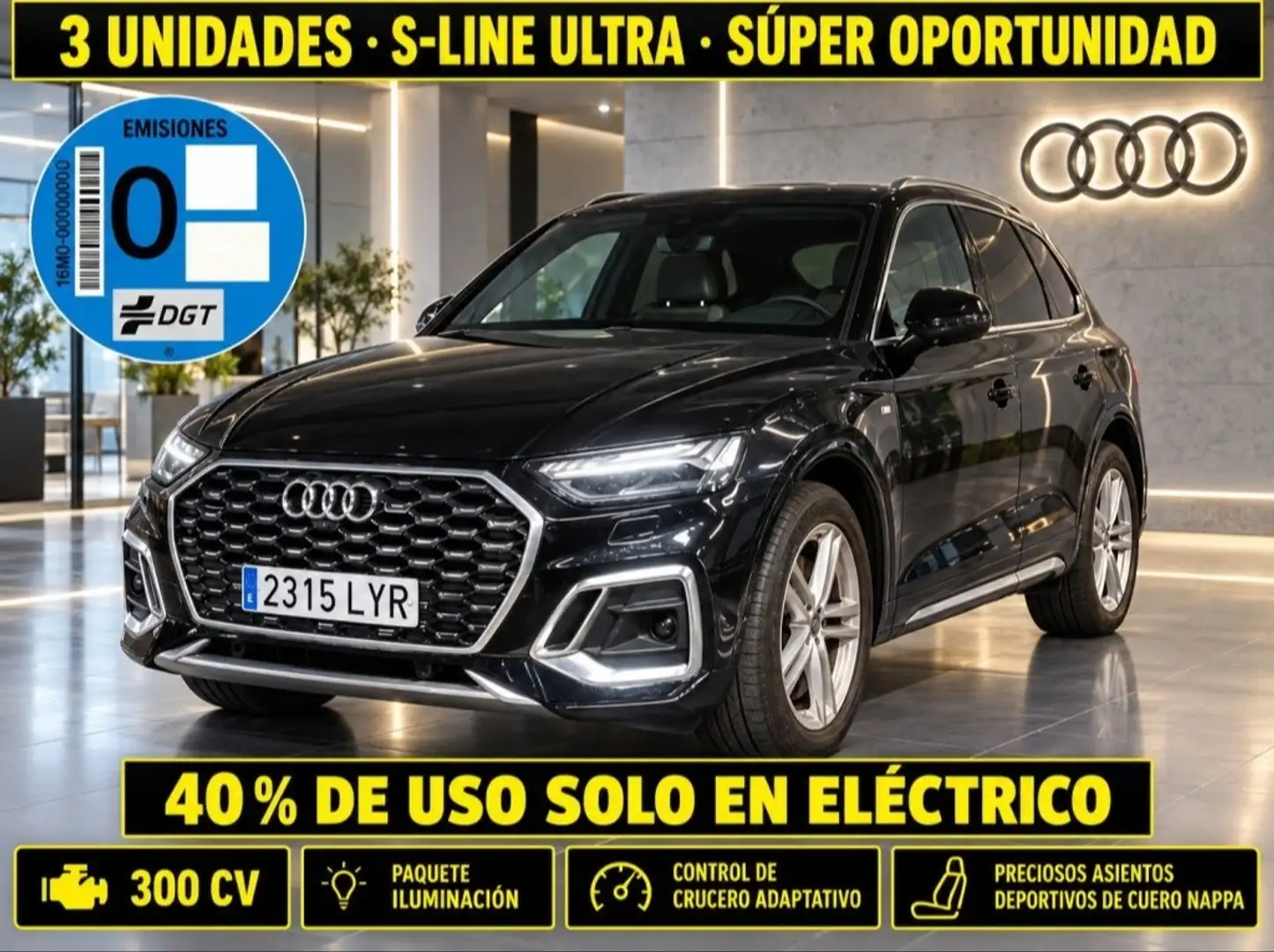 Audi Q5 Sportback 50 TFSIe S line quattro-ultra S tronic Negro - 1