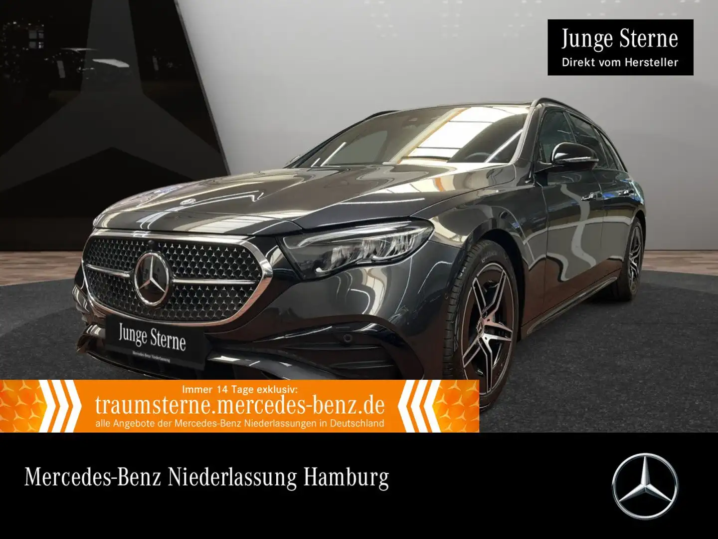 Mercedes-Benz E 300 de T Hybrid AMG Fahrass Pano Burmester HUD Grau - 1