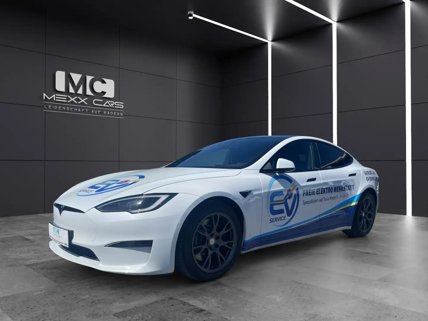 Tesla Model S Plaid 1020 PS Performance trifft Luxus Limousine Weiß - 1