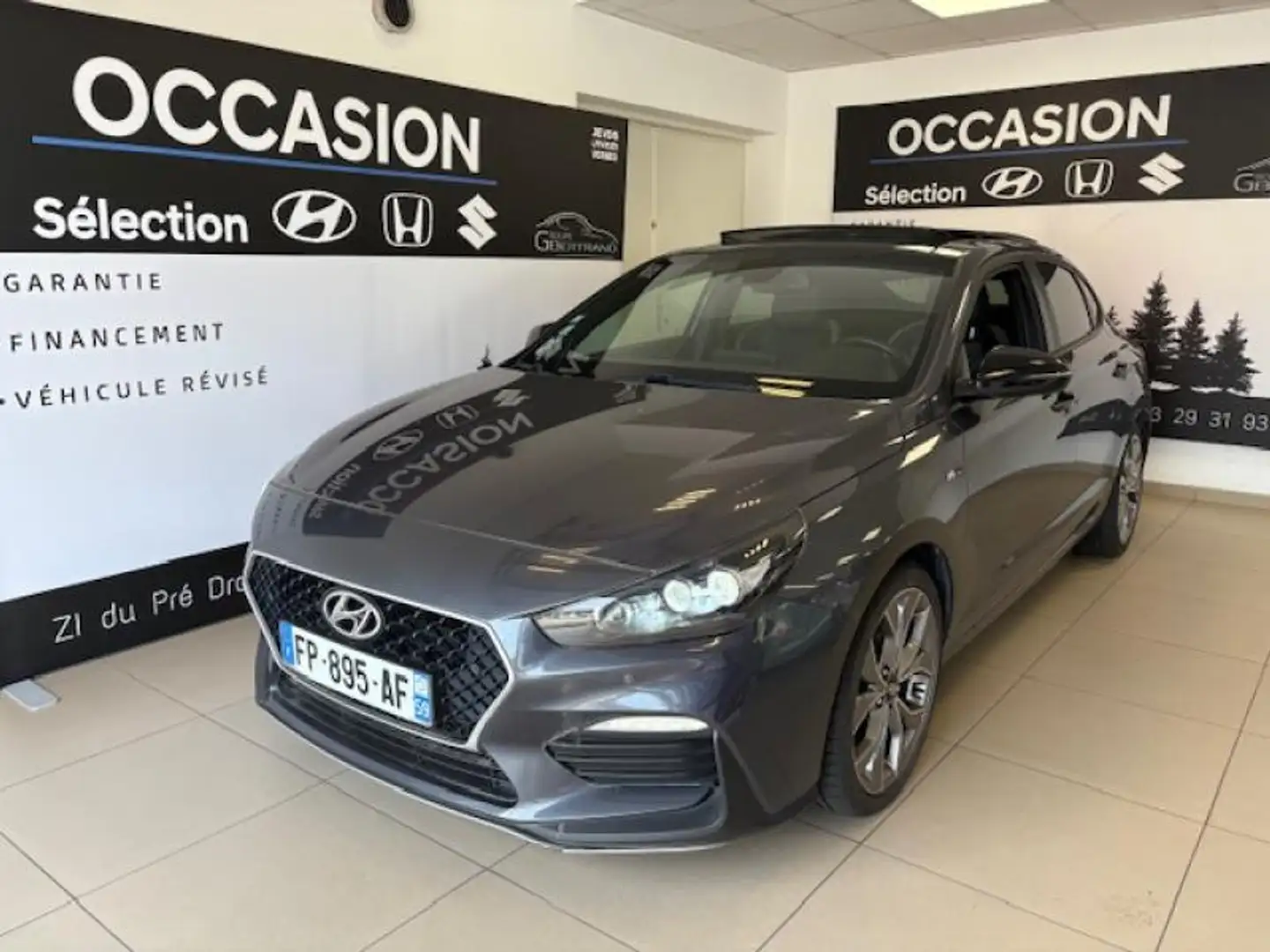 Hyundai i30 1.4 T-GDI 140ch N Line  DCT-7 Euro6d-T Gris - 1