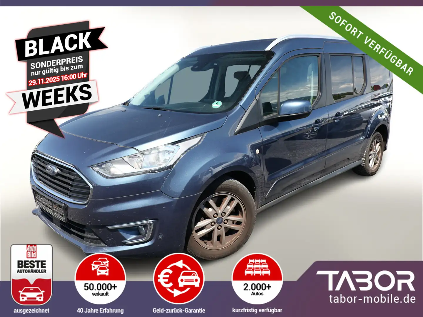Ford Tourneo Grand Connect 1.5TDCi 120 Titanium 7S Bleu - 1