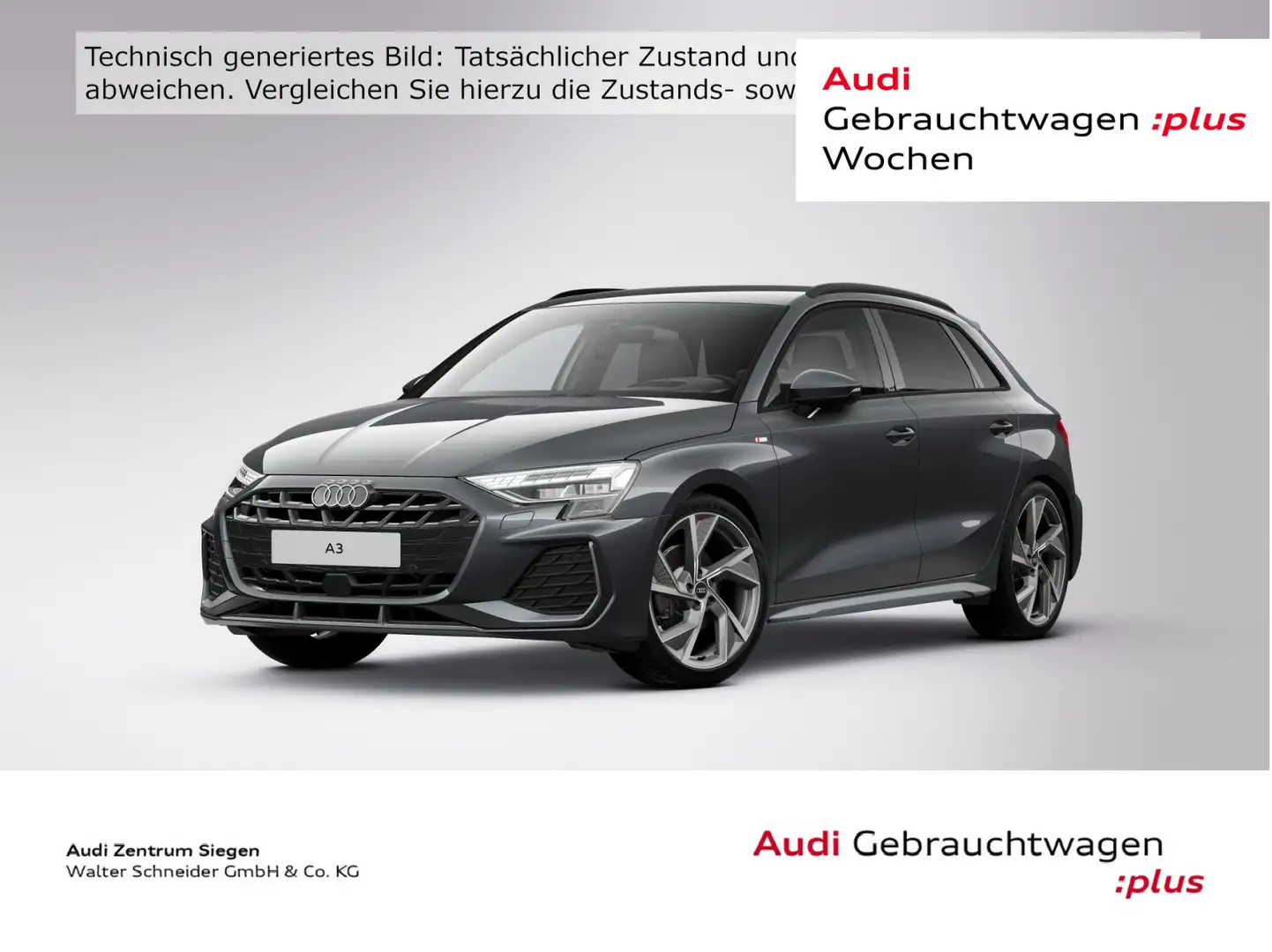 Audi A3 35 TDI 2x S line LED Navi VC RFK Grau - 1