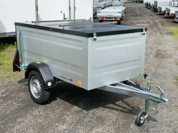 KT-EU2 Kastenanhänger mit Deckel - Silbergrau-