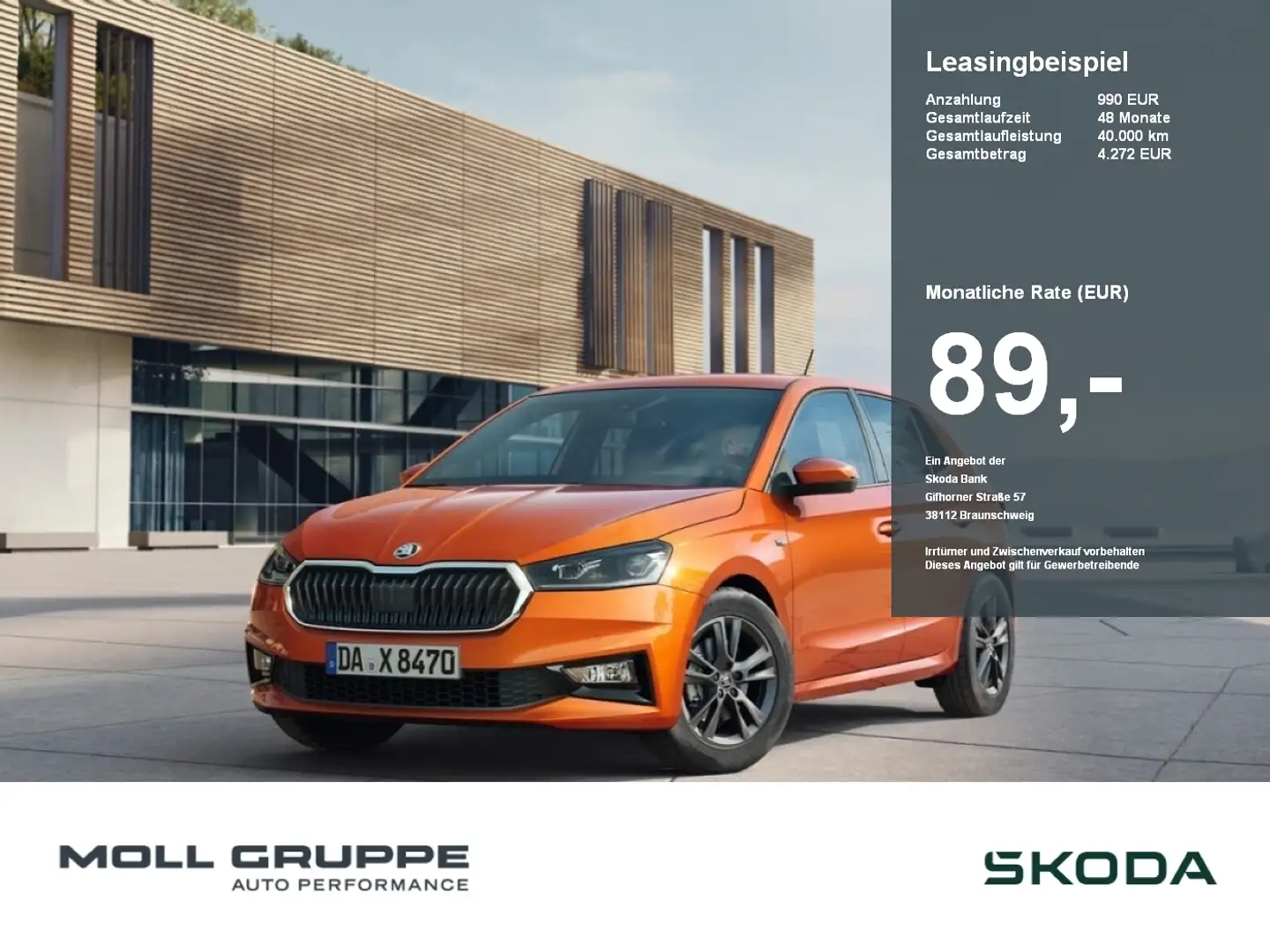 Skoda Fabia Essence 1,0 MPI Blauw - 1