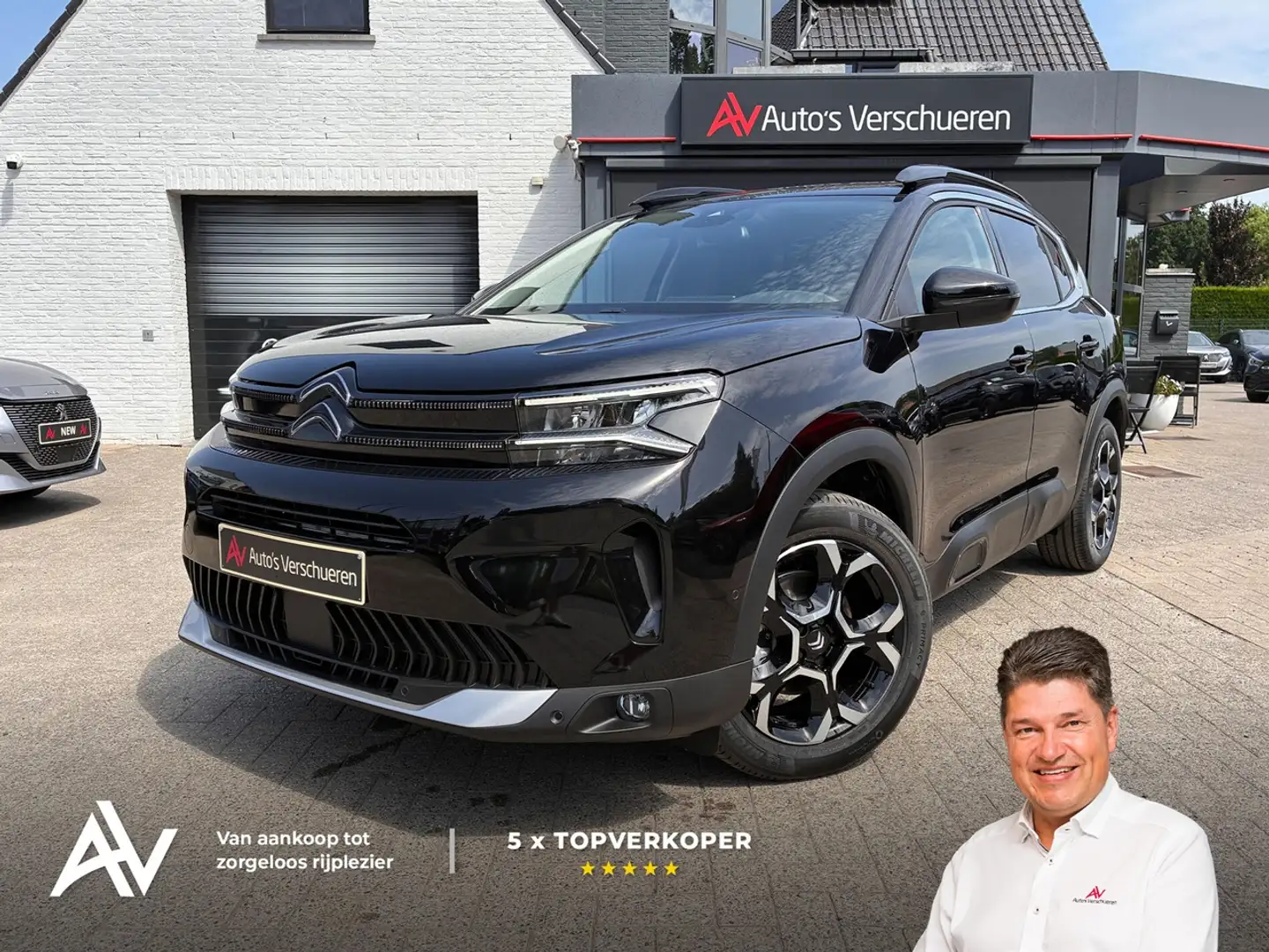 Citroen C5 Aircross 1.2 Hybrid 136 e-DCS6 Max ** ACC | Camera | Key... Zwart - 1