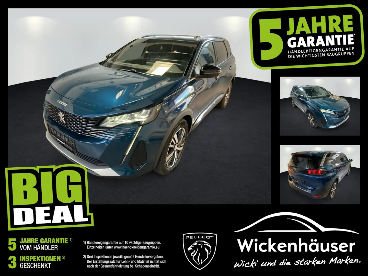 Peugeot 5008 PureTech 130 Allure 7Sitze Kamera TotWinkel Blau - 1