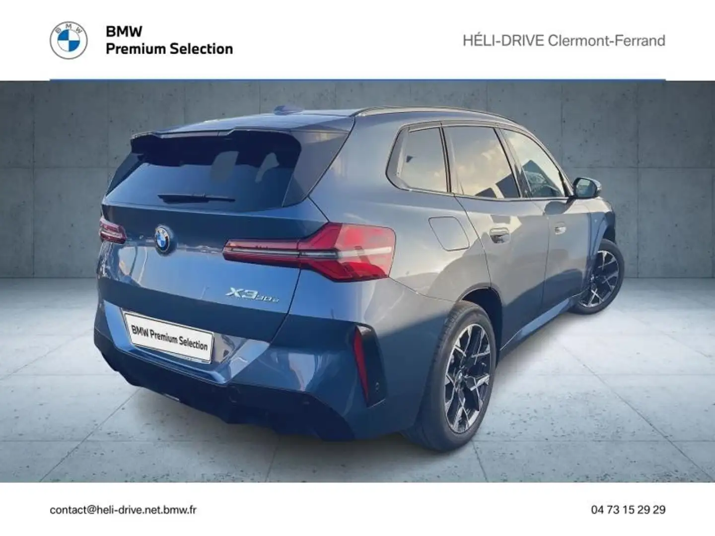 BMW X3 xDrive30e 299ch M Sport Bleu - 2