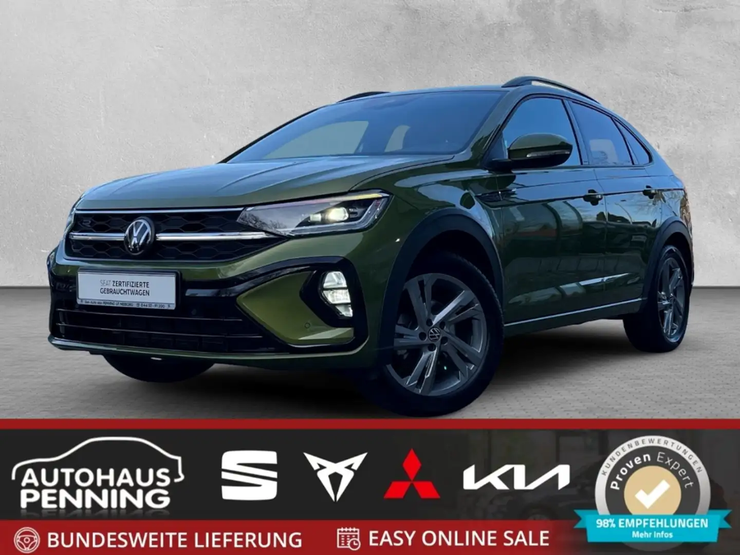 Volkswagen Taigo R-Line 1.5 TSI AHK-abnehmbar Apple CarPlay Klima Grün - 1