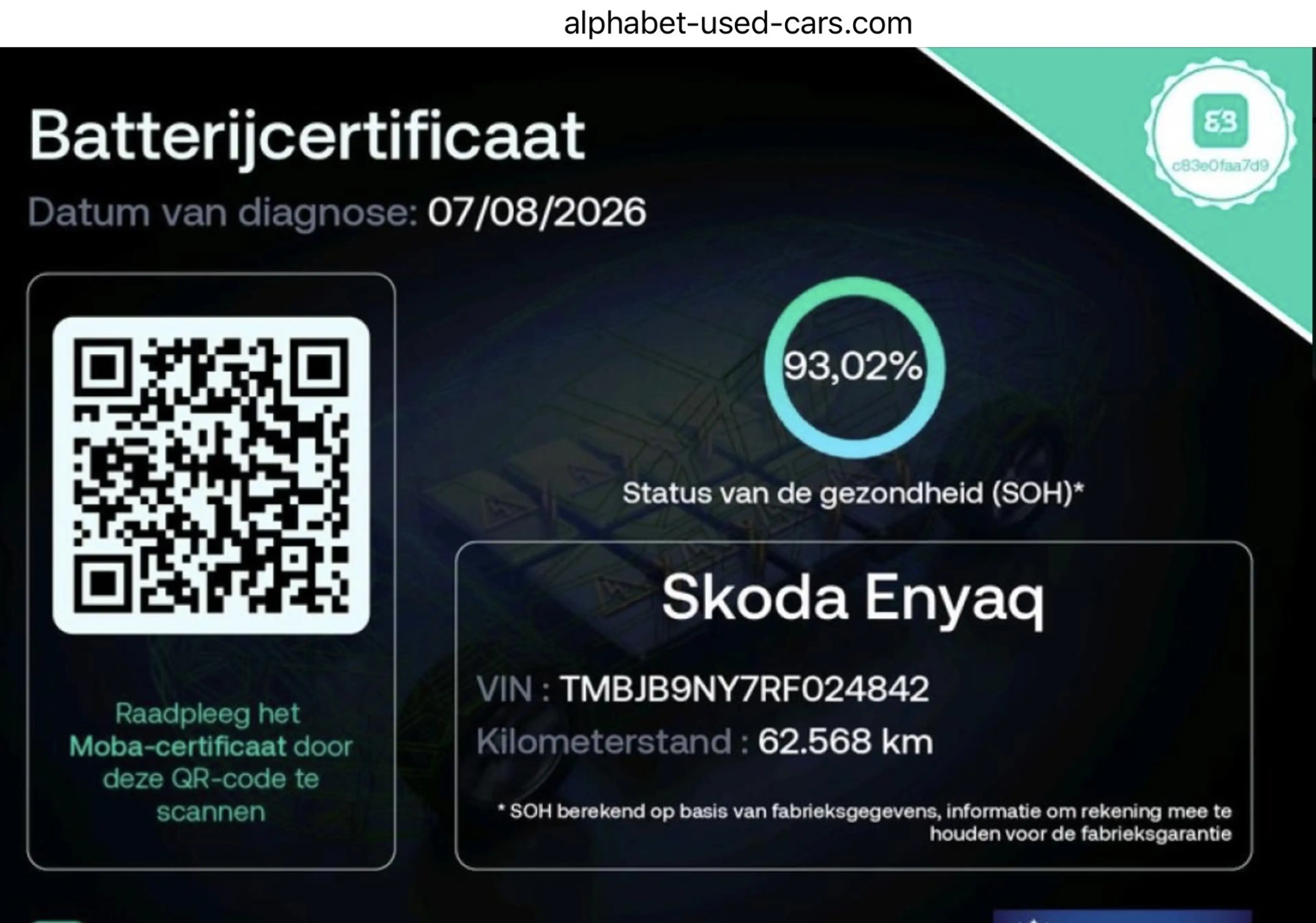 Skoda Enyaq 60 Sportline Org NL Pano Hud Canton Warmtepomp SOH — photo 9